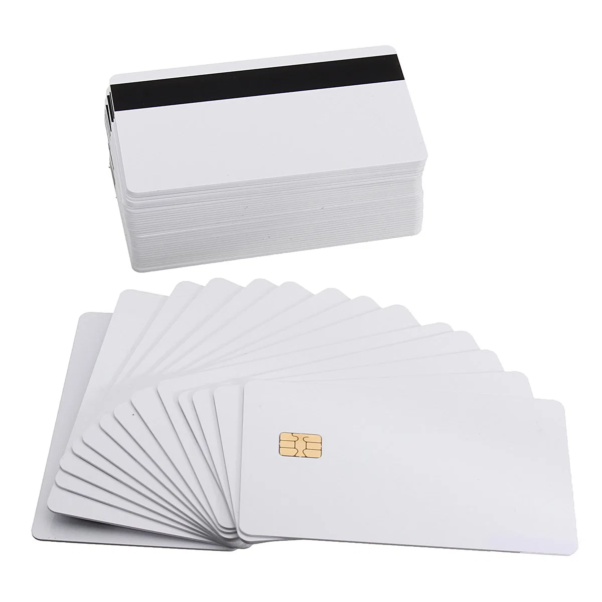 Wholesales Customized PVC Plastic RFID IC Smart Card White Plastic IC Blank Cards