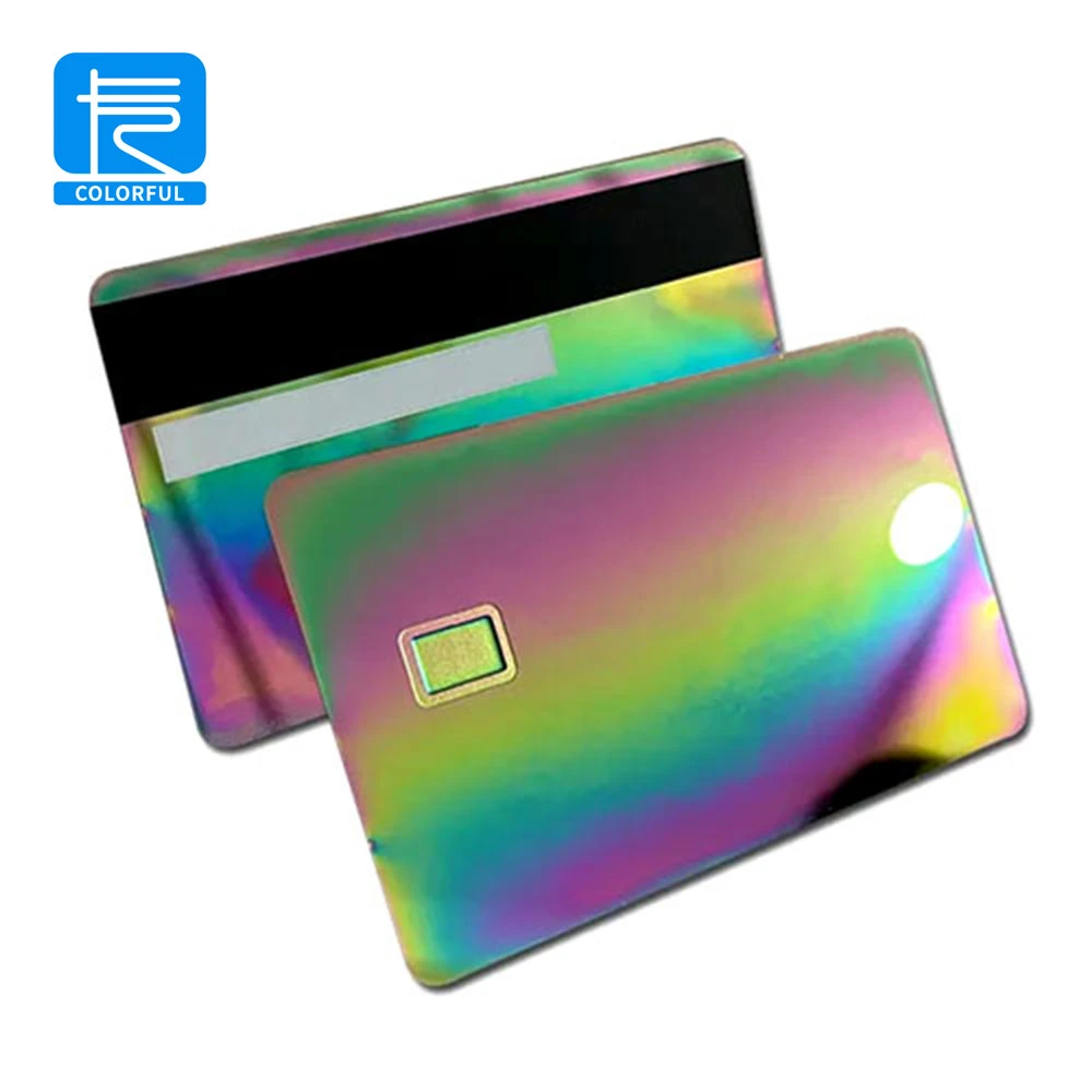 Precio al por mayor de fábrica personalizado Gold Blank Metal Visa Tarjeta de crédito Con ranura para chip