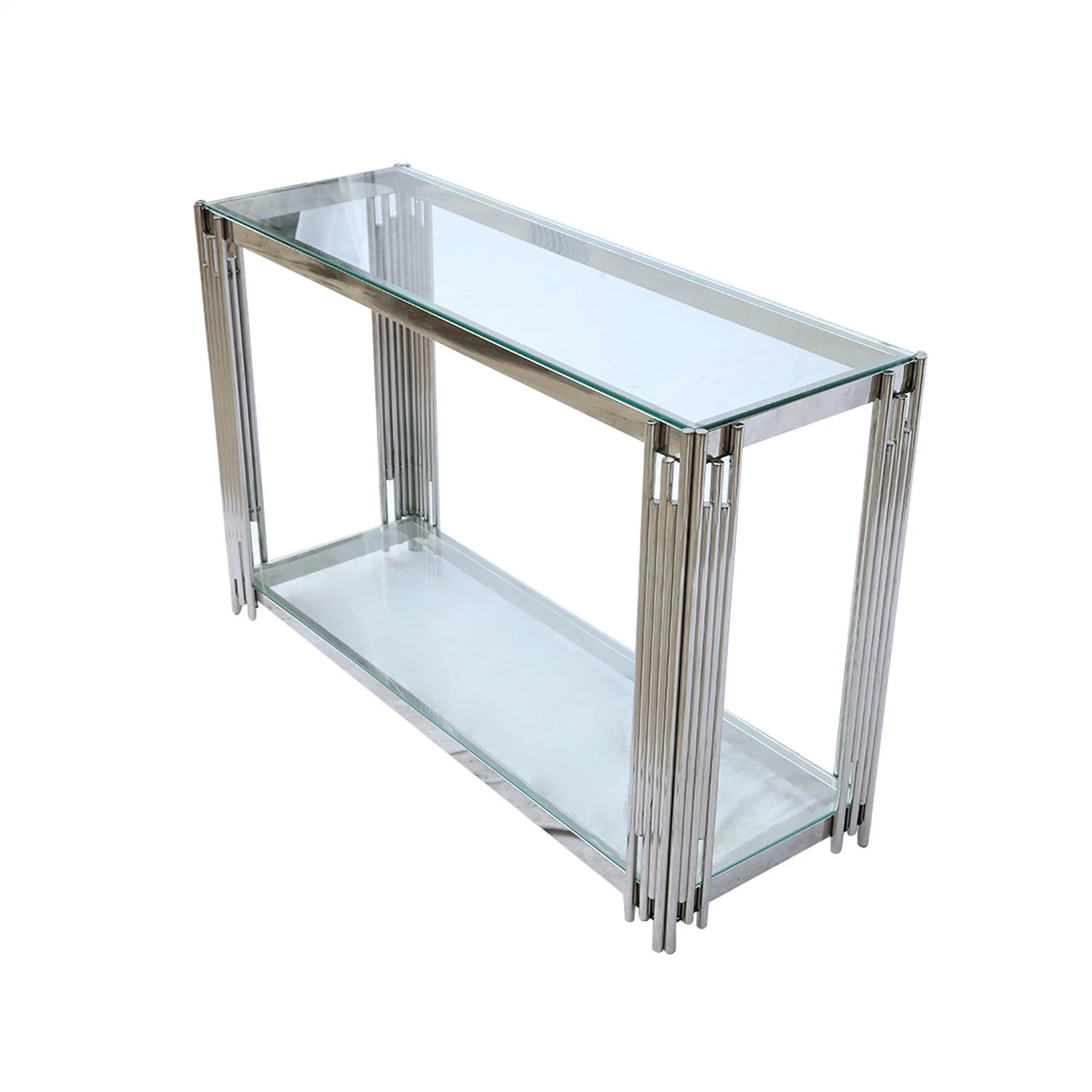 Wholesale/Supplier Smart Design Modern Style Glass Console Table Metal Base Hallway Living Room Furniture