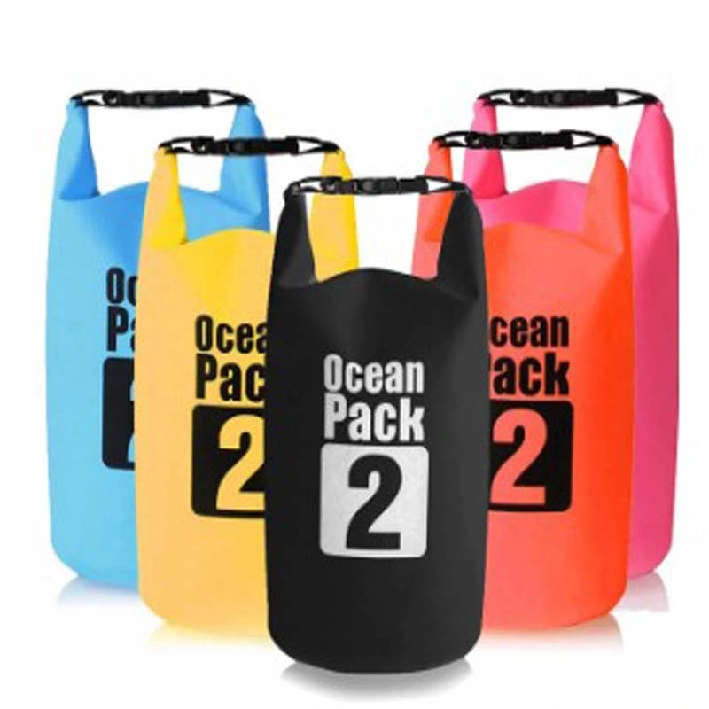 Sac étanche en PVC 500d de 5L, 10L, 15L et 20L de la marque Outdoor Wholesale pour la natation, les voyages et les sports.