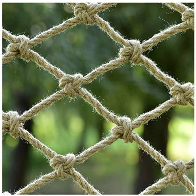 Jute Decorative Net Hemp Cord Garden Fence Protection Swing Netting