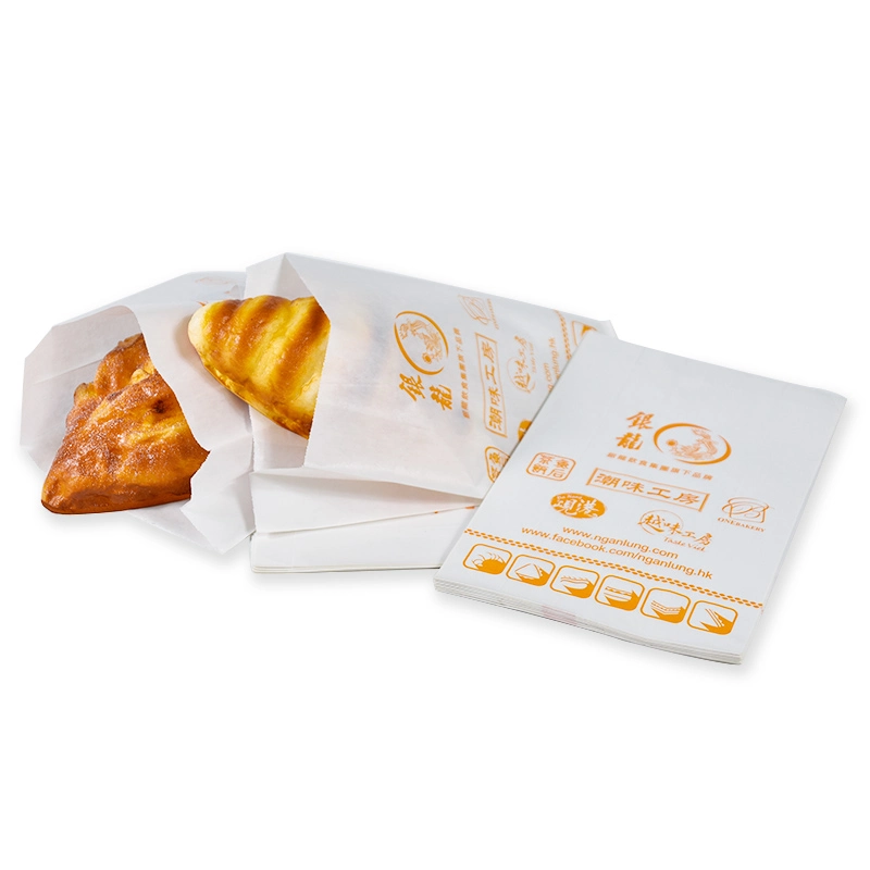 Bolsa de embalaje desechable con logotipo personalizado hamburguesas Envasado de pollo asado Bolsa de papel