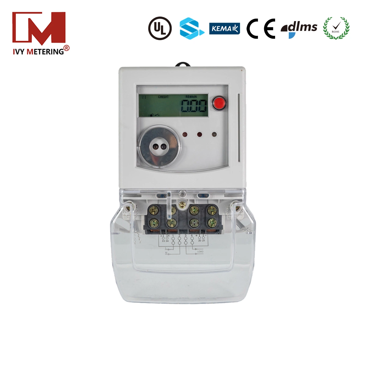 Carte à puce IR RS485 certifiée KEMA Energy Meter House Energy Moniteur