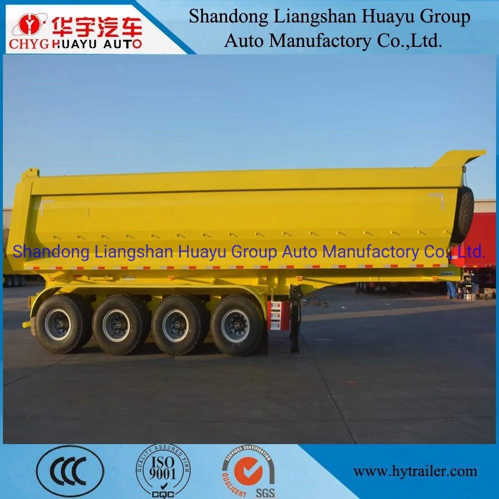 3 Axle U Shape/Type Dump/Tipper/Tipping Semi Trailer for Construction Waste/Sand Transport