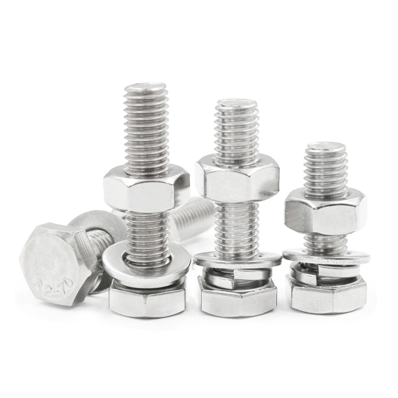 Quality Fastener Factory Stainless Steel 304 316 Hex Head Bolts DIN933 Bolts Nuts Washers for Mechanical