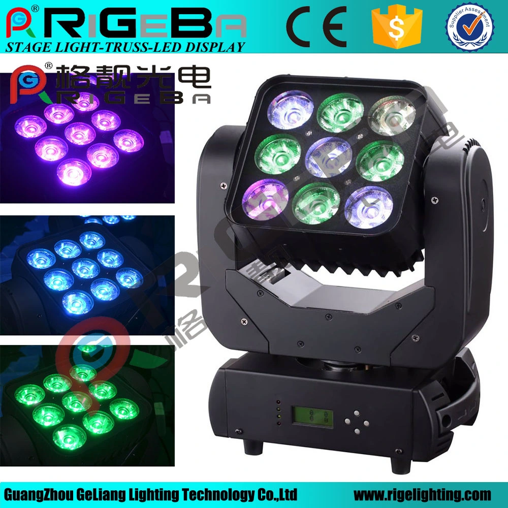 9*10W LED Beam Moving Head Wash Stage Matrix Light