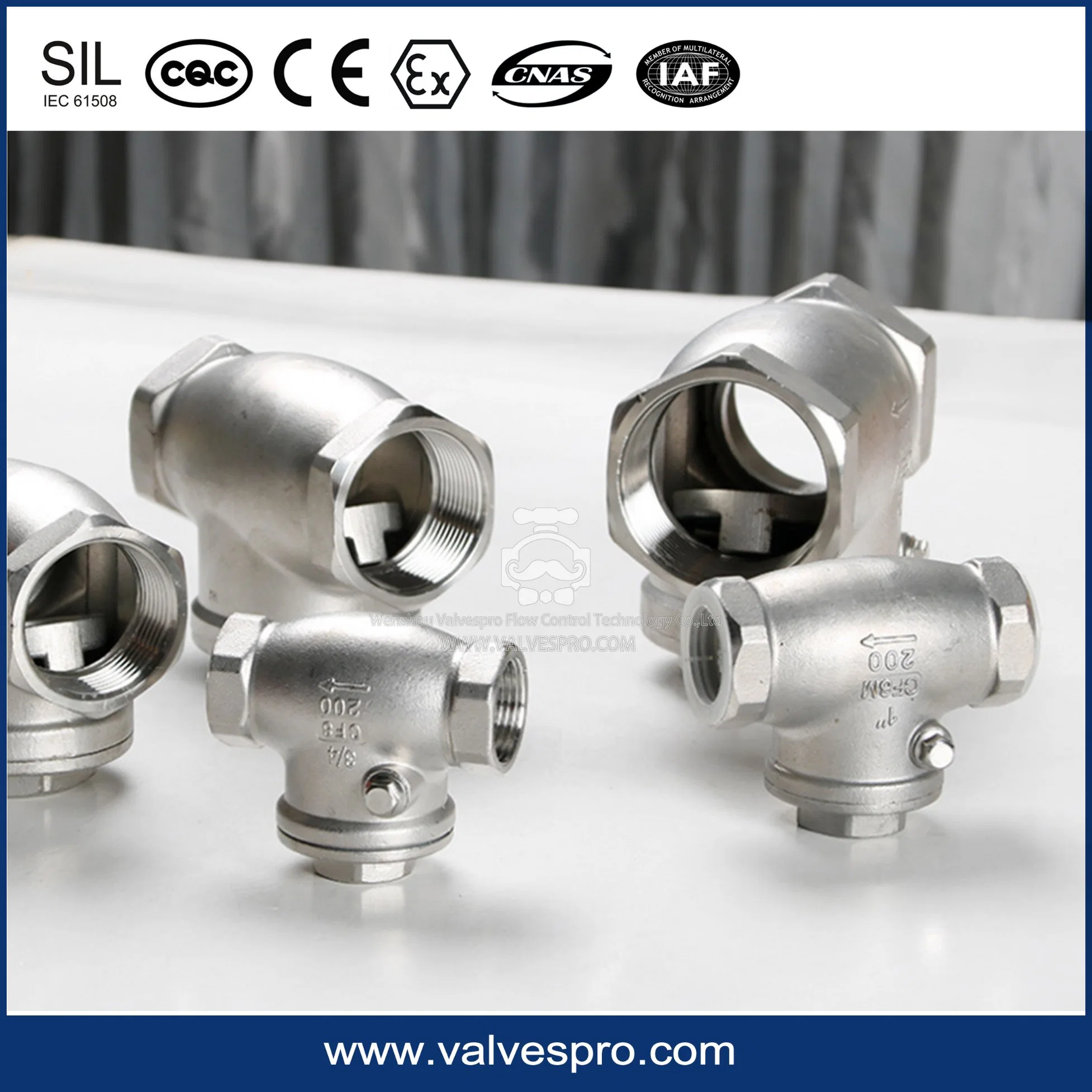 Y Type Check Valve Soft Sealing Check Valve Thread End