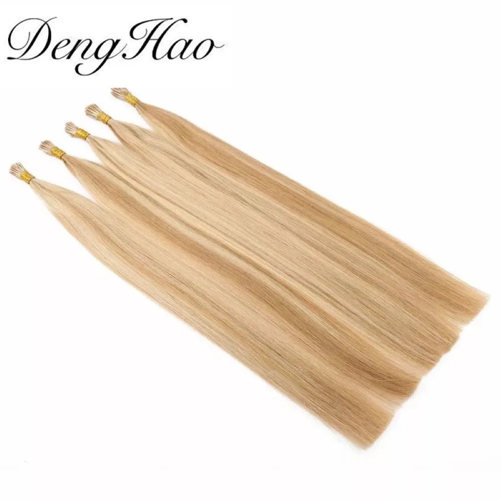 Je pointe de la trame de la peau humaine européen indien vierge 100 % Remy Hair Extension chaud CHEVEUX BRÉSILIENS DE VENTE