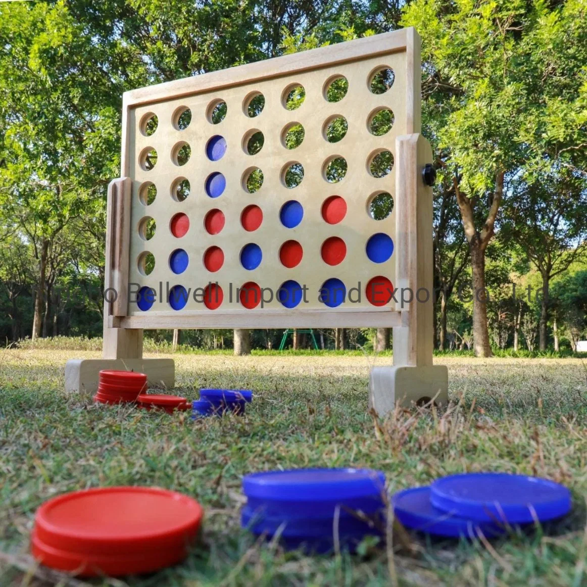 High quality/High cost performance  Four in a Row Wood Game for All Ages with Color Box