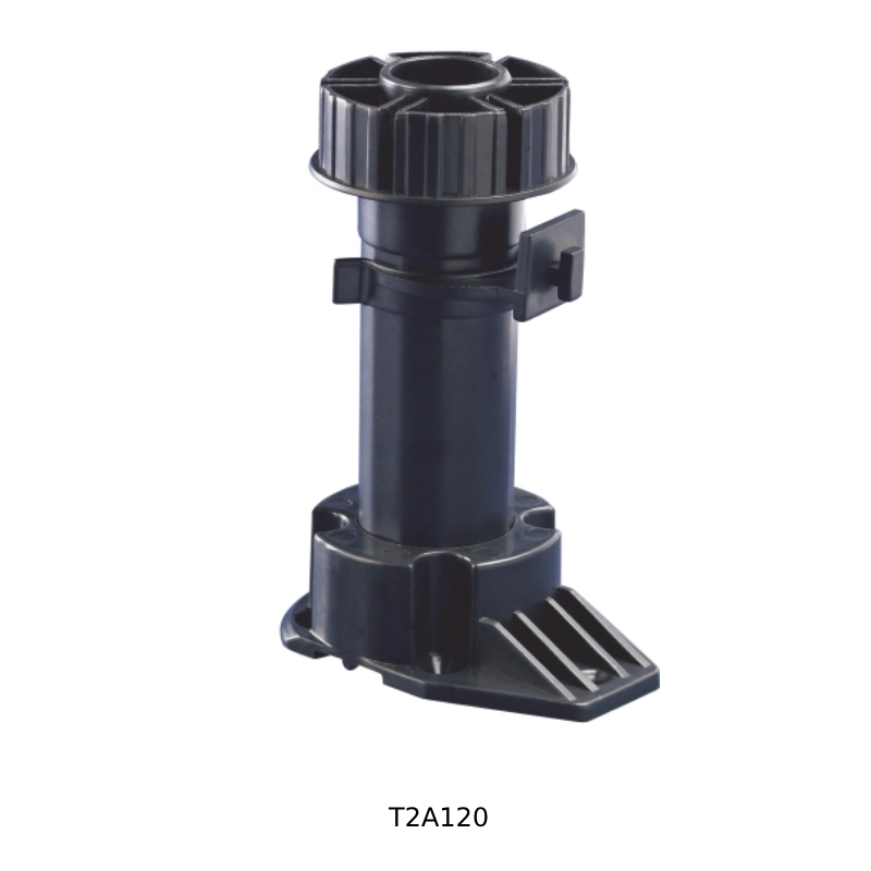 Plastic Black Adjustable Cabinet Legs in ABS for Kitchen 100-130mm