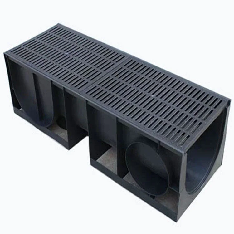 Drainage Trench and Cover Plate Plastic Gutter Rain System Drainage Channel