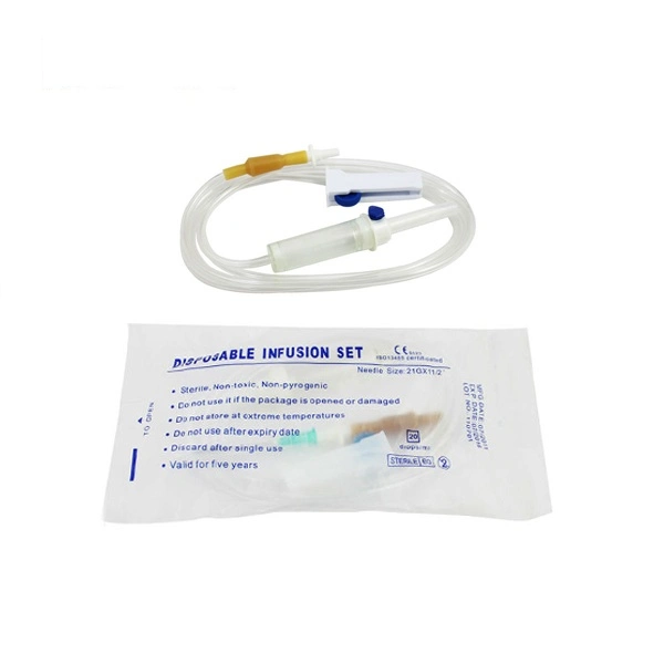 Disposable IV Giving Infusion Set with Fluid Filter