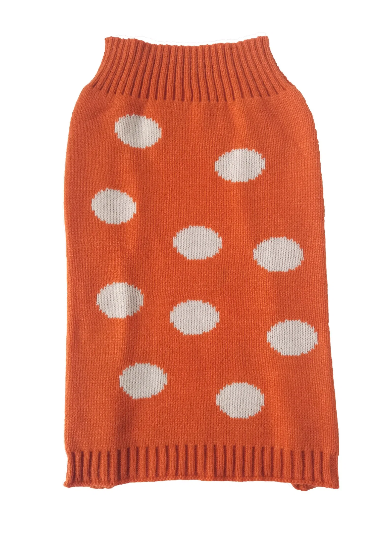 Customized Constrast-Color Dots Spring Pet Dog Soft Stretch Knitted Sweater