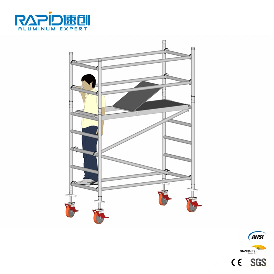 La norme ANSI échafaudages aluminium échafaudage plate-forme de travail mobile de la construction de travail pour la vente
