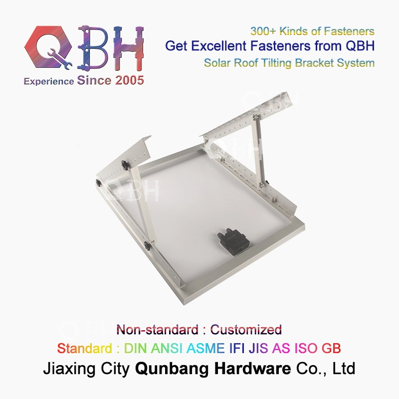 Qbh Customized Industrial Commercial Home Civil Use Solar Power Energy Photovoltaic PV Panel System Hollow Aluminum Extrusion Section Profile Triangle Bracket