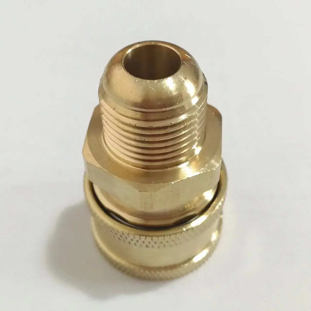 Brass Adapter for Pressure Washer 3/8" Fast Connector External Thread Adapter Machining Milling Turning Precision CNC OEM Hydraulic Fitting Hoses Connector