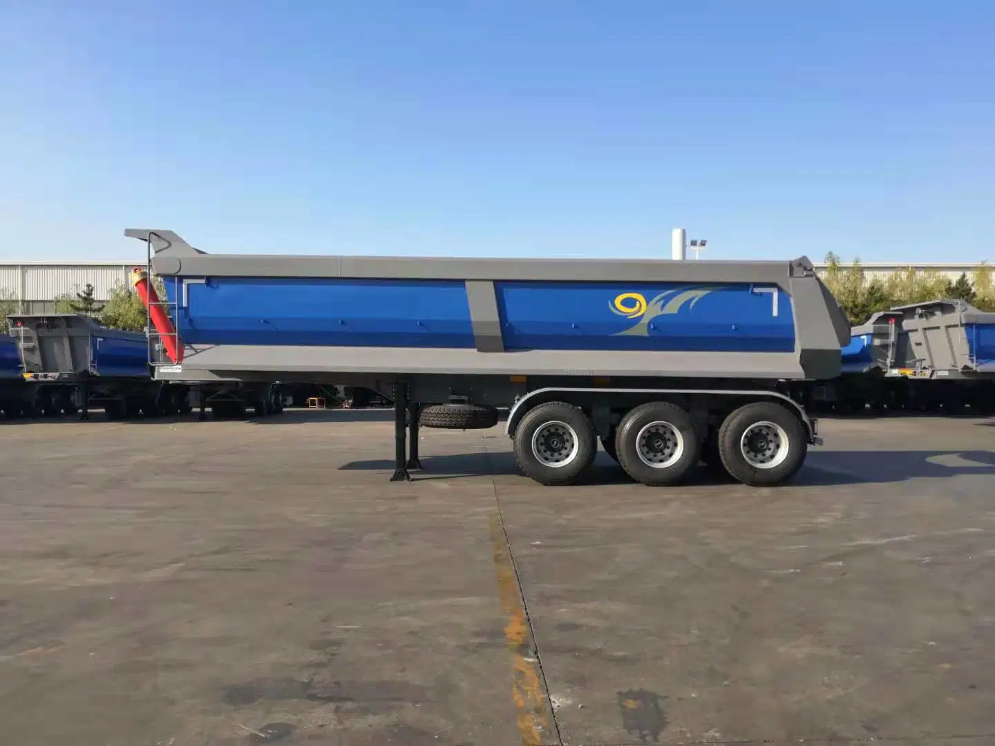 45 Cubic Meter 80 Tons U Shape Dump Tipper Semi Trailer