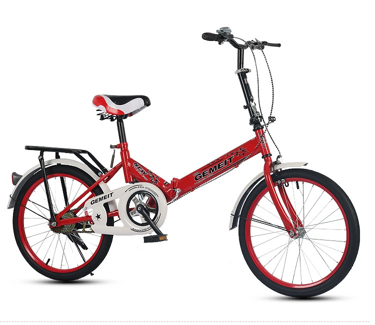 5% Rabatt Heißer Verkauf 20 Zoll Mini Tragbare Student Folding Fahrrad mit Geschwindigkeiten Derailleur Faltrad