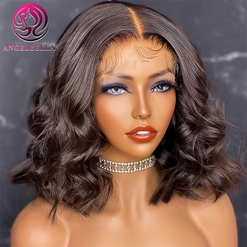 Wholesale/Supplier HD Lace Frontal Wig 180 Density Double Drawn Human Hair Wigs 360 Full Lace Body Wave 8 Inch 10 Inch 12 Inch Bob Wig