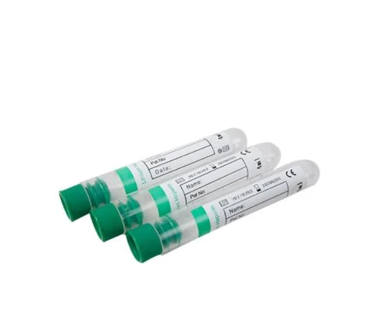 Medical Disposable Vacuum Blood Collettion Sodium Heparin Tube with CE&ISO