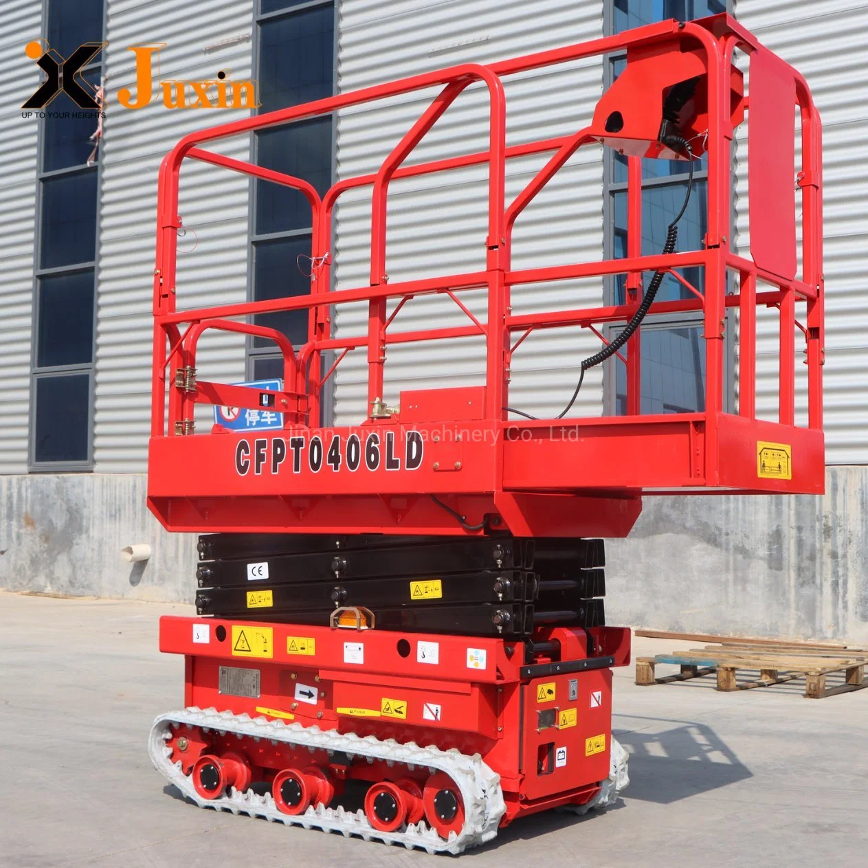 Mini Tracked Crawler Electric Self Propelled Scissor Lift for Grass Greenhouse Construction Mountain Tough Road