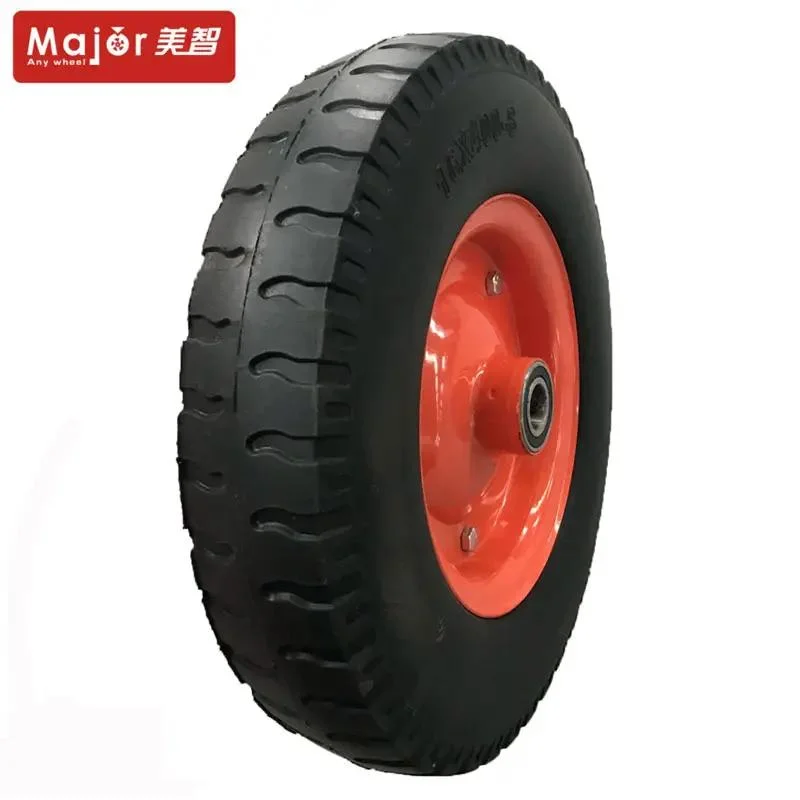 16X400-8 China roda de borracha maciça de OEM para betão Wheelbarrow Buggy