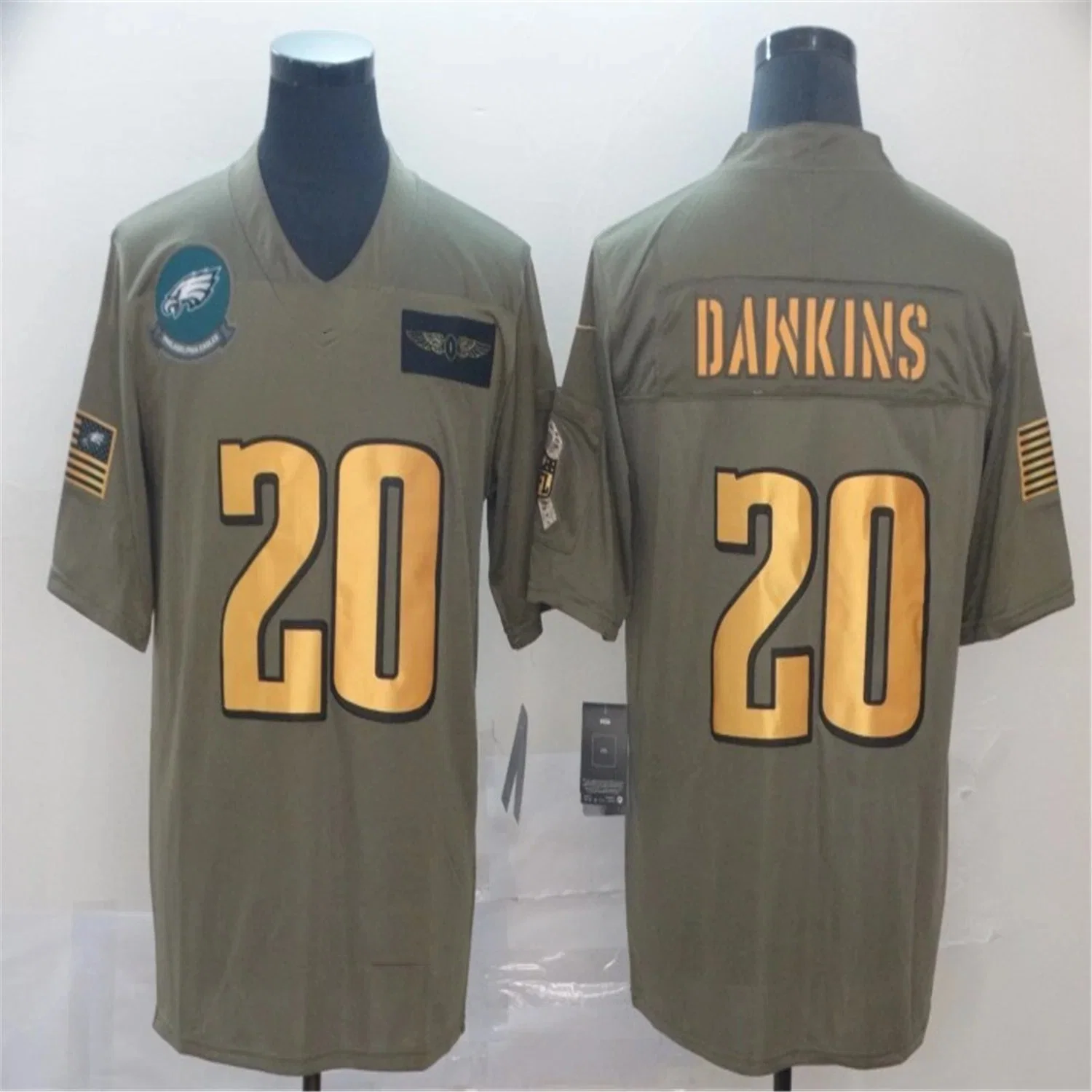 Cheap Wholesale/Supplier Zach Ertz Desean Jackson Olive Sideline Gear Football Jerseys