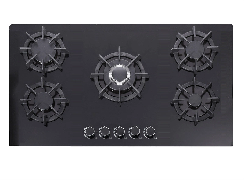 Black Tempered Glass Gas Hob Kitchen Appliance (JZG96001A)