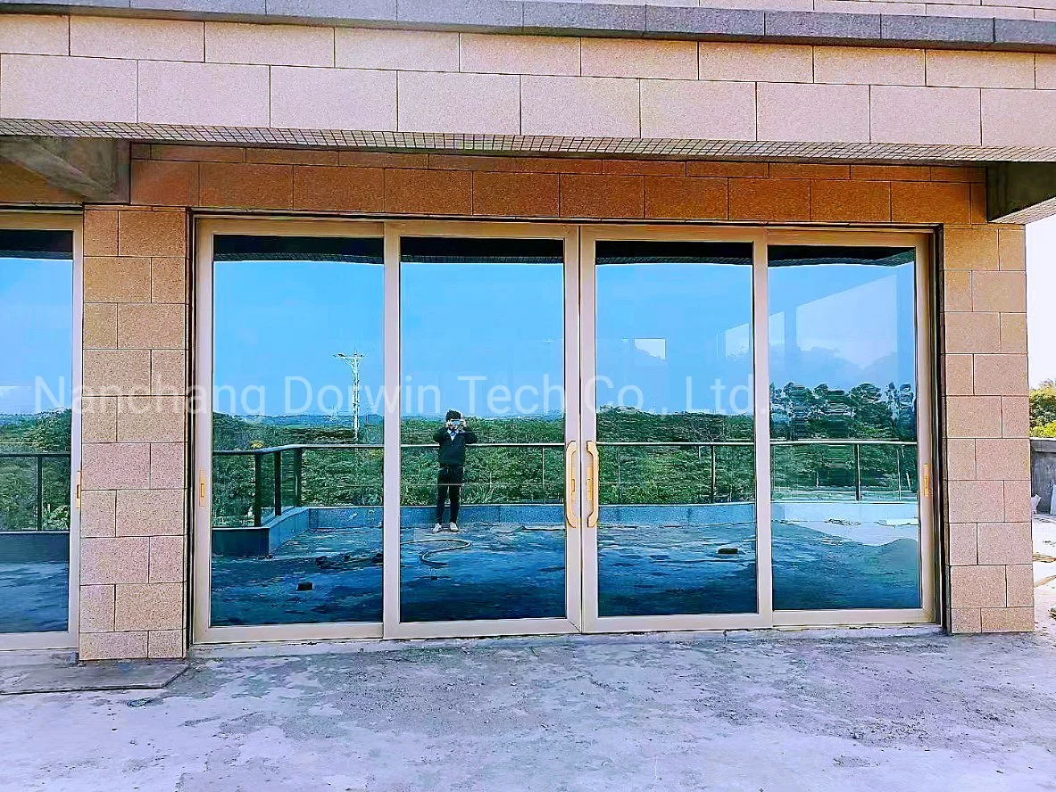 High End Customized Golden Color Aluminum Glass Balcony Enclosures House