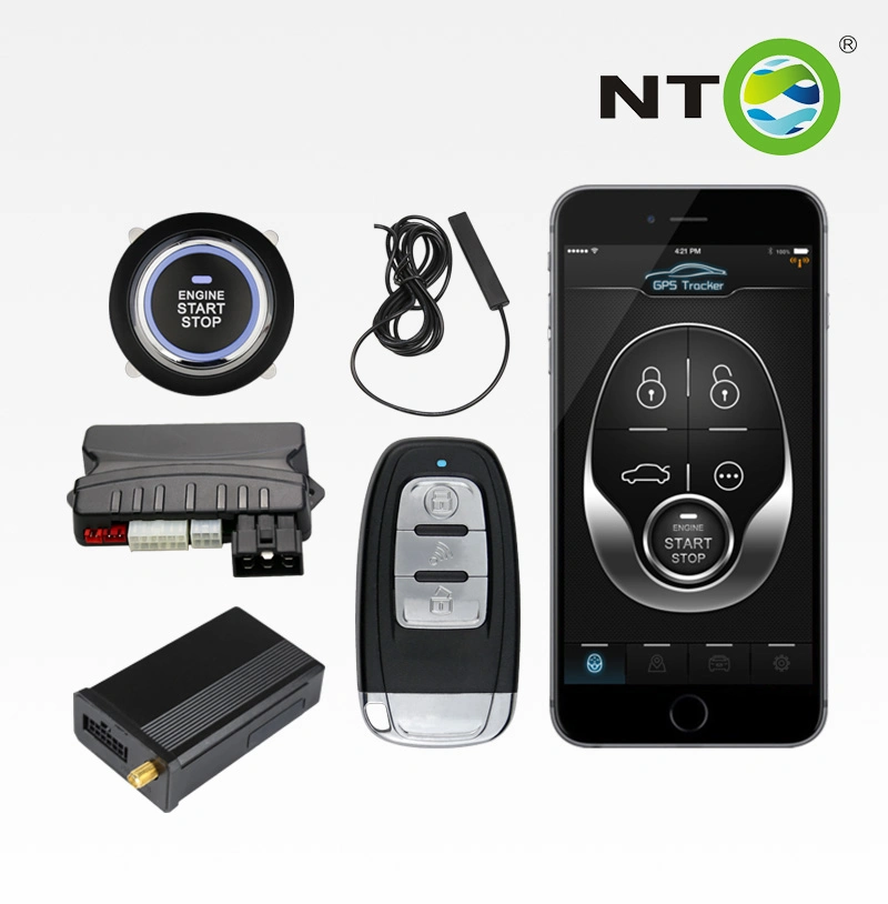 Nto Pke Keyless Entry Car Alarm Remote Trunk Release Anti-Hijacking and Shock Sensor One Way GPS