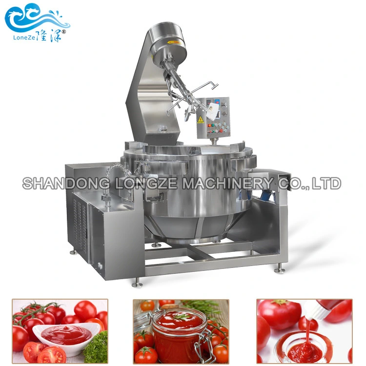 Factory Price Electric Induction Cooking Pot with Mixer for Chili Sauce on Hot Sale