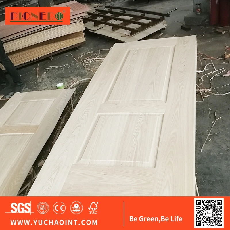 High quality/High cost performance  and Low Price Natural Teak Veneer Facing HDF Molded Door Skin