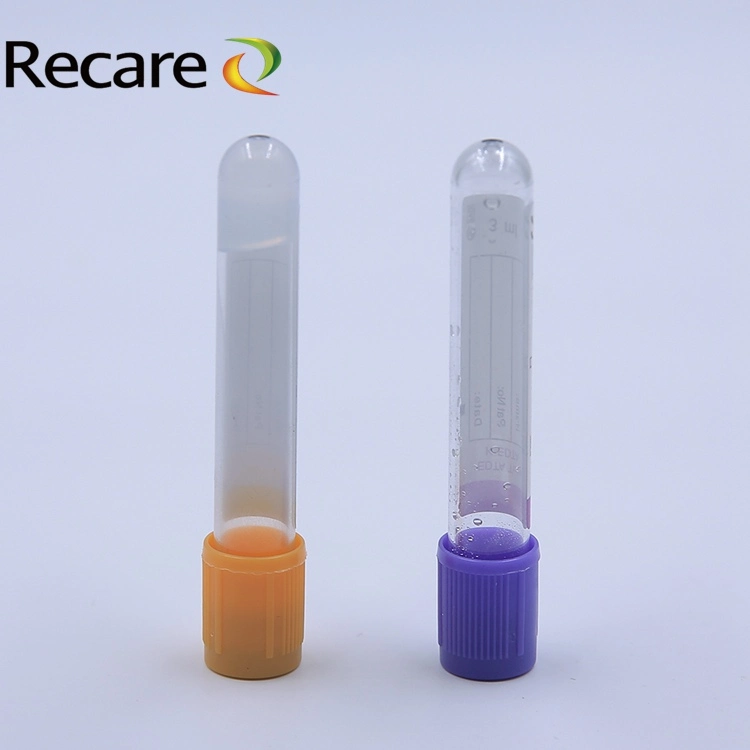 yellow tube blood test Disposable PET glass CE ISO Approval good quality low price