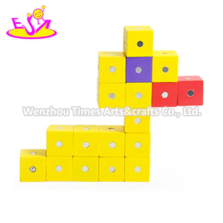 2020 High quality/High cost performance  Preschool Wooden Magnetic Blocks for Kids W13A206