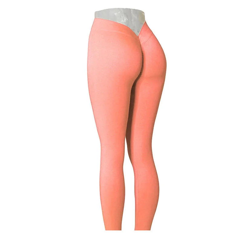 Women's V-cut back taille Scrunch Butt salle de gym jambières