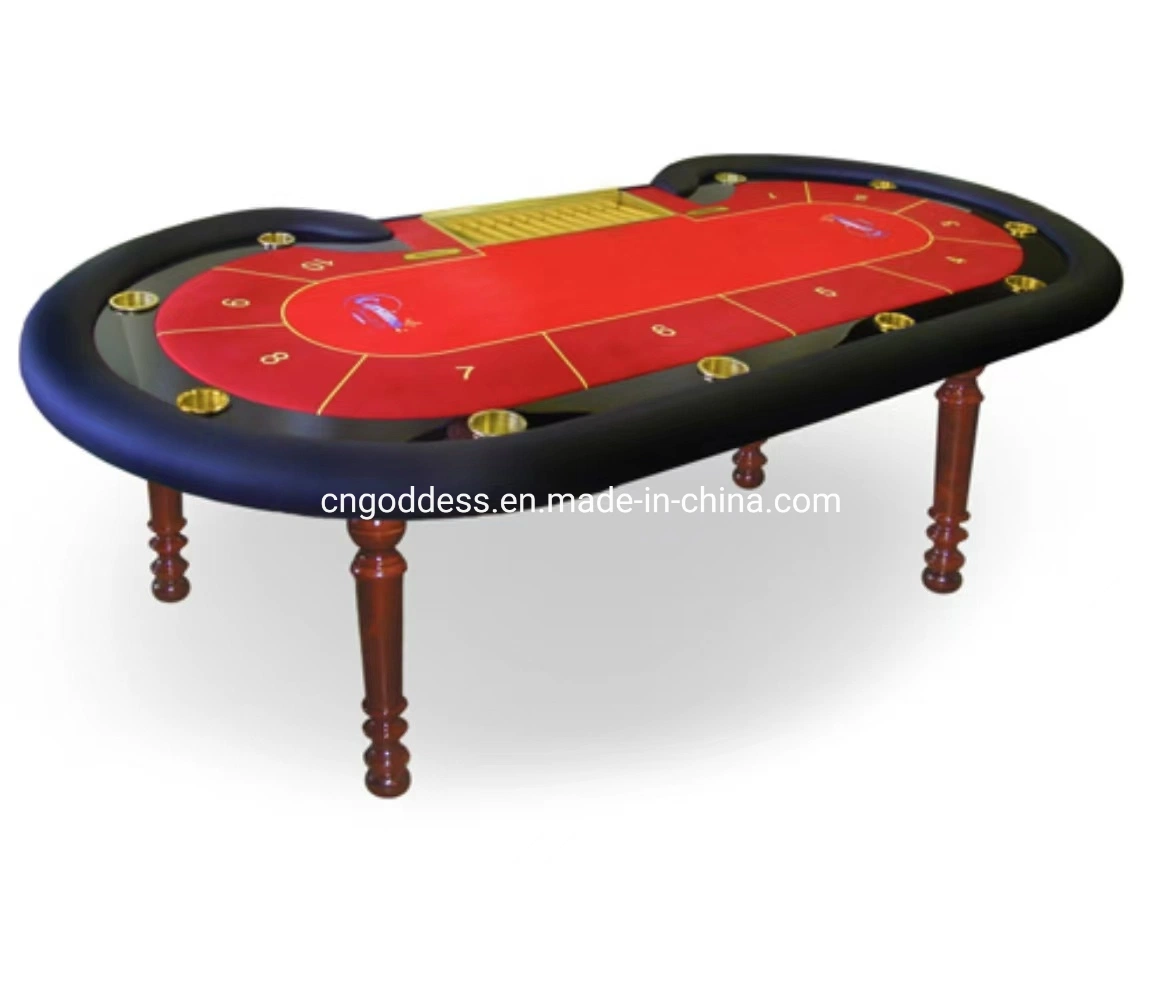 96 Inch Casino Professional Oval Poker Table with Deluxe Chrome Legs