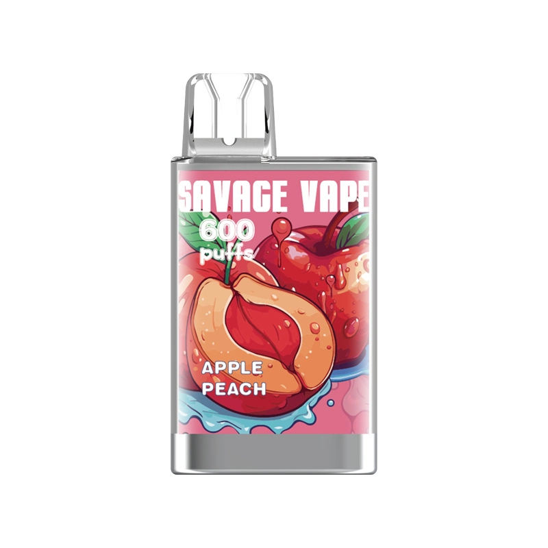 قلم سجائر أصلية Savage Vape Crystal 600 Pffs Disposable/Chargeable E طقم العلبة مملوءة مسبقاً بزجاجة 800 كولا سعة 500 مللي أمبير عربات [20مغ] [ك] [ويرهاوس] محلّية سريعة