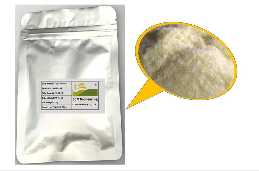 Potenciador de Fragancia y fijadores vainillina ethyl CAS121-32-4