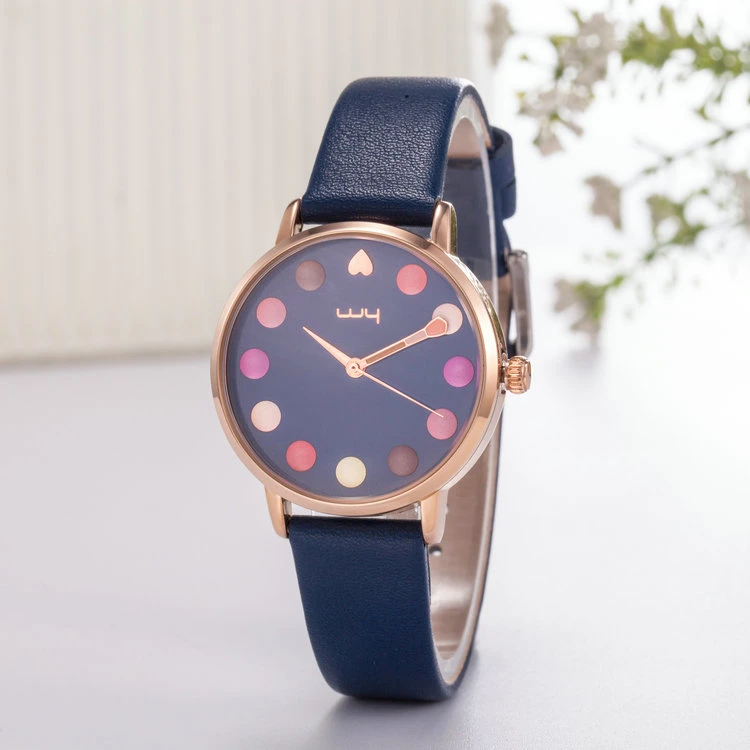 Fashion Watch Watch Service personnalisé ODM Cadeau pour Femme en cuir (Wy-124D)