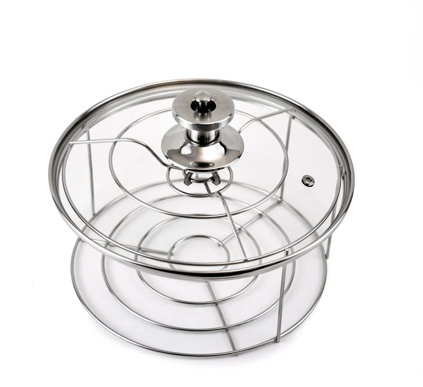 Tempered Glass Pans Lid Steamer Lid with Stainless Steel Edge Kitchen Utensils