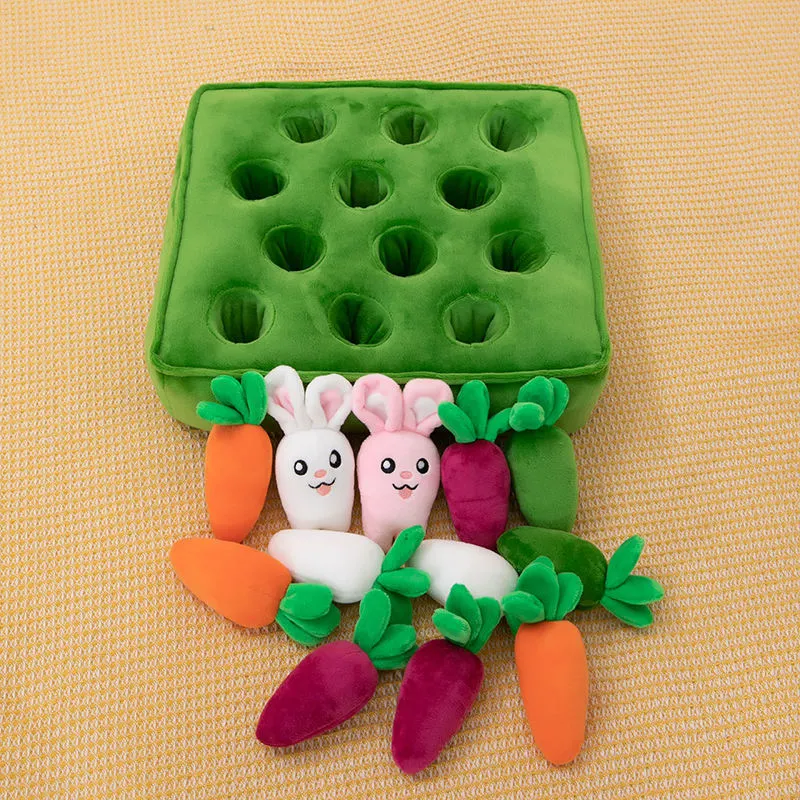 New Cartoon Soft Stuffed Design Funny Baby Kids Cute Pull Radish Plush Toy Carrot Plush Toy