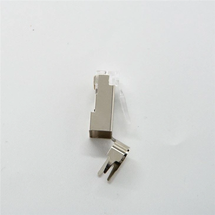 RJ45 conector macho modular apantallado con pinza para cable