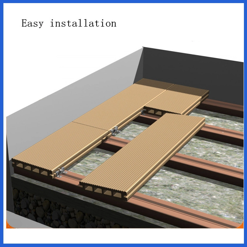 Hollow Outdoor Fire-Resistant Wood Plastic Composite Decking Boards WPC Decoration