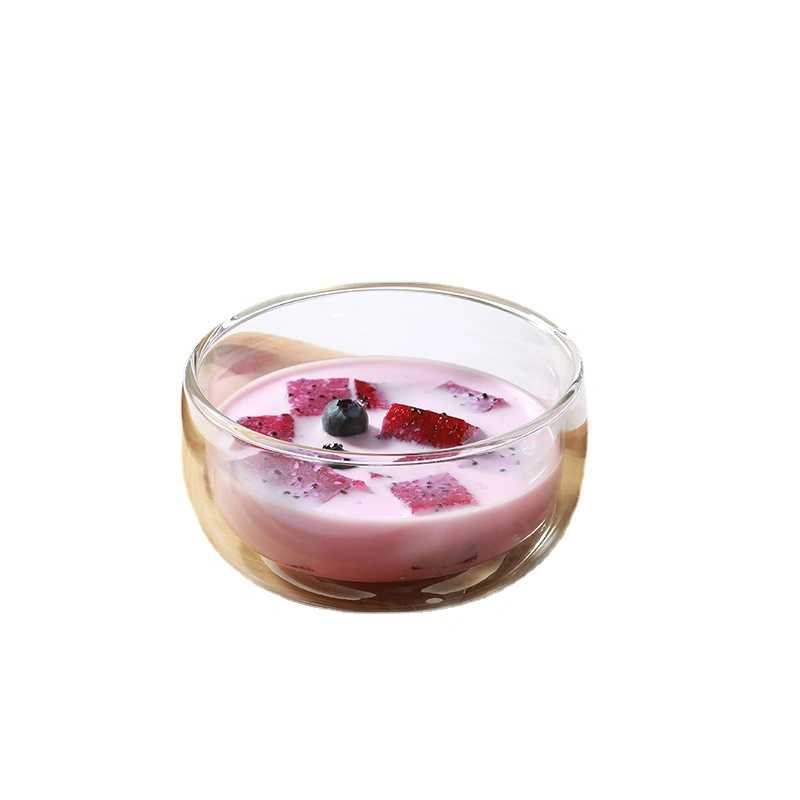 Double Wall Glass Bowl for Salad Fruit Dessert Cereal Bowl