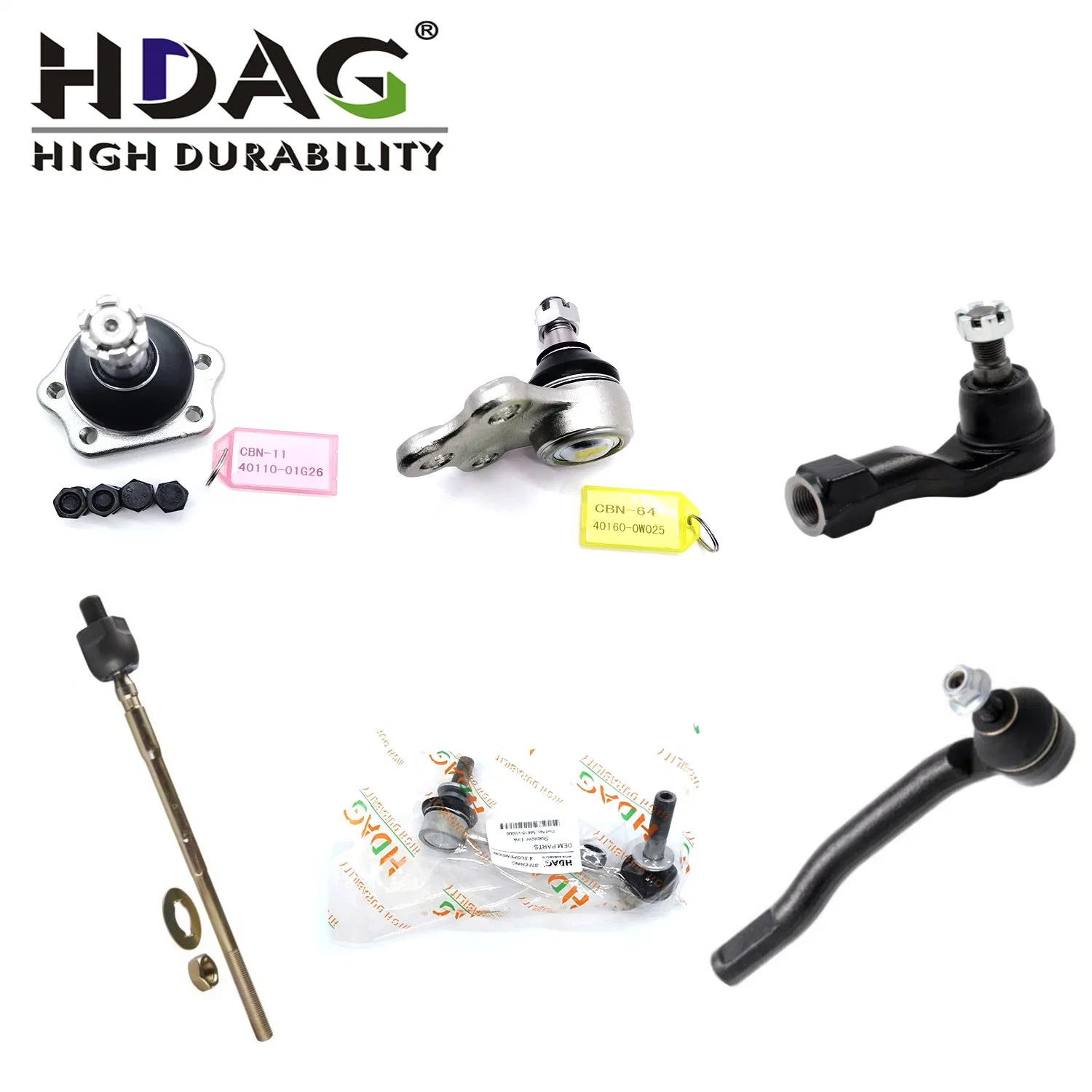 Hdag Auto Tie Rod End for KIA K2500/K2700 OE Ok71032240, Ok71032240, Kncse211267153574