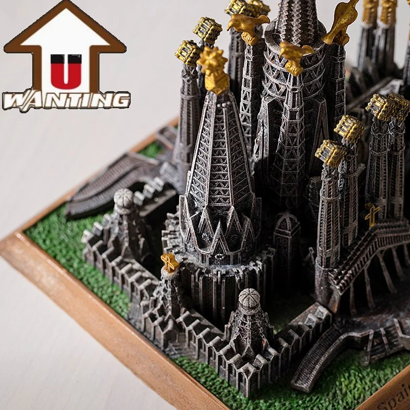 Promotional Gift Sagrada Familia Resin Statue Office Decoration Business Ornament Handicraft Decor