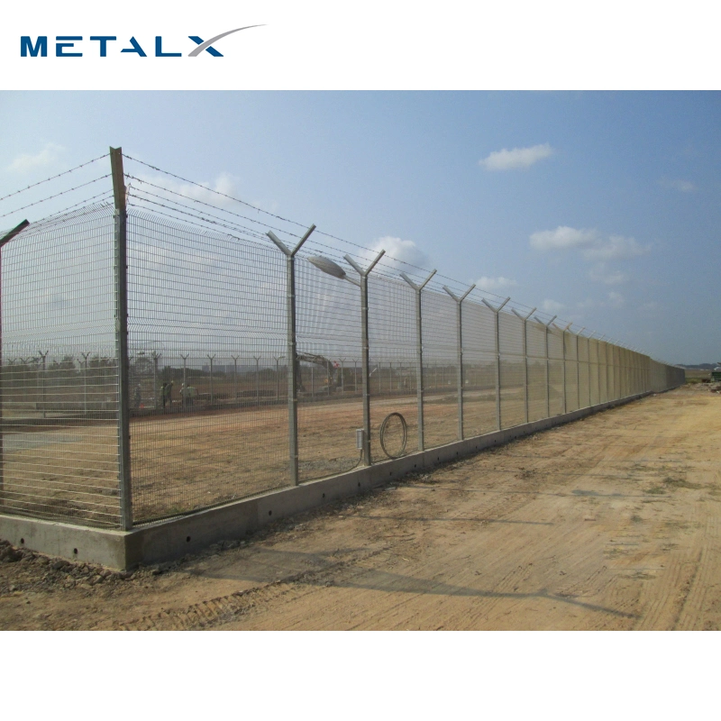 Airport Perimeter Fencing PVC Coated Airport Security Fencing PVC Coated Curved Fence Panels