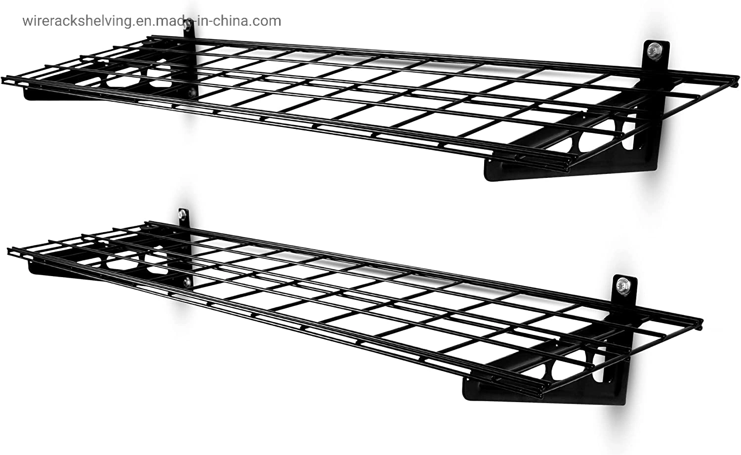 Wall Mounted Garage Shelving Storage Racks Floating Shelves for Storage & Organization Steel Wire Grid Wall Garage Shelf System for Creat Space