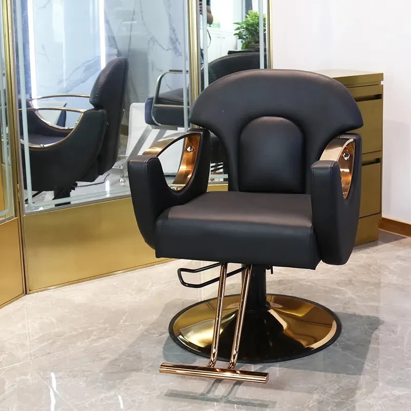 Cadeira de Barbeiro para mulher com mobiliário de alta qualidade Salon Rose Gold Reversible