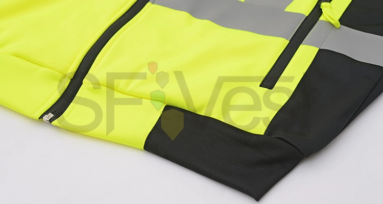 Running Protective Sweatshirt Hi Vis Safety Reflective Customized PPE Work Wear